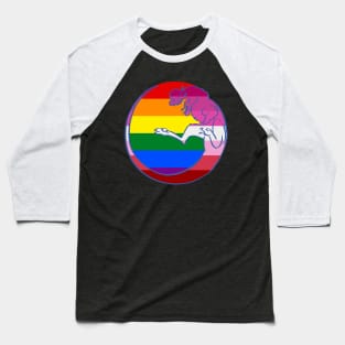 Gay / Lesbian Pride Dilophosaurus Baseball T-Shirt